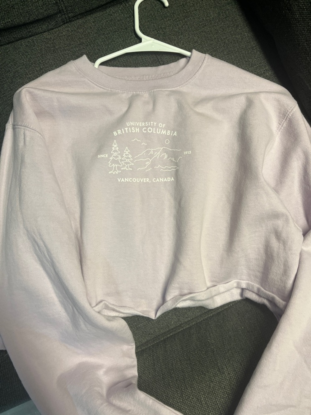 UBC Lavender Cropped Pullover Sweater - Unisex